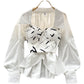Women's Slim V-neck Wrap Chest Shirt