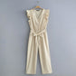 Denise collectie - Stijlvolle katoenen jumpsuit met strepen