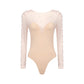 Foam Mesh Top Jumpsuit Casual Suit