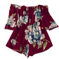 Off-the-shoulder Tie-flare-sleeve Floral-print Jumpsuit