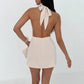 Womens Minimalist Backless Party Dress