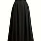 Women's High Waist Pure Color Skirt