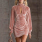 Sexy Chic Solid-Color High-Neck Bodycon Dress