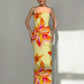Sexy Slim Fit Printed Tube Top Bodycon Sheath Dress