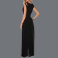 Women's Stitching One-piece Slim-fit Round Neck Sleeveless Solid Color Jumpsuit