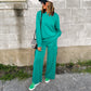 Baggy Pants Two-piece Sweater For Women