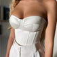 Satin Tube Top Solid Color Slim Outer Wear