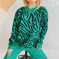 Commuter Knitted Two-piece Zebra Pattern Contrast Color