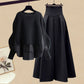 Women's Casual Fashion Fake Two-piece Top Slim Fit Skirt Two-piece Set