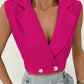 Women's Fashion V-neck Cotton Linen Vest Top