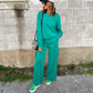 European And American Autumn Trousers Long Sleeve Casual Sweatshirt Trousers Two-piece Set