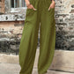 Pantalon sarouel pour femme avec poches, taille haute, décontracté, pour la plage, ample, pour l'été
