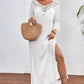 Hand Crocheting Stitching Colorful Ball Hollow Backless Loose Beach Overskirt