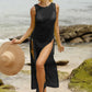 Women's Holiday Blouse Drawstring Strap See-through