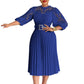 Women's Lace Crocheted Hollow Pleated Dress