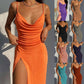 Robe longue en tricot pour femme, style décontracté et tempérament
