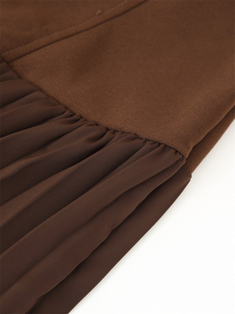 Halter Tube Top Pleated Long Dress