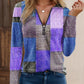 Square New Print Polo Shirt Long Sleeve Women