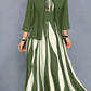 Geometric Print Plus Size Dress Long Sleeve Top Coat Long Skirt Two-piece Set