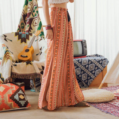 Pantalon fendu bohème