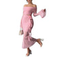 Off-the-shoulder Top And Bodycon Skirt Set