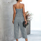 Women's jumpsuit with chest pockets and lace-up pockets