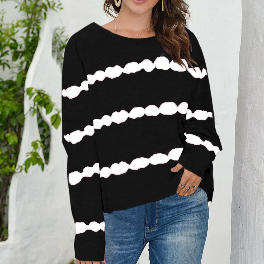 Tie-dye striped T-shirt