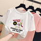 Women's loose ins trendy white short-sleeved t-shirt