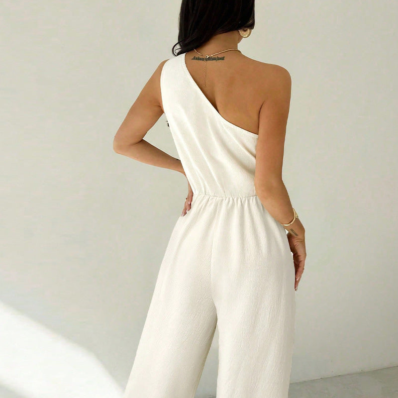 Fashionable And Chic Off-shoulder Sleeveless Jumpsuit