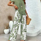 Fashionable Casual Short-sleeve Top And Wide-leg Pants Set
