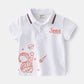 Children's Short Sleeve Top With Lapel Collar