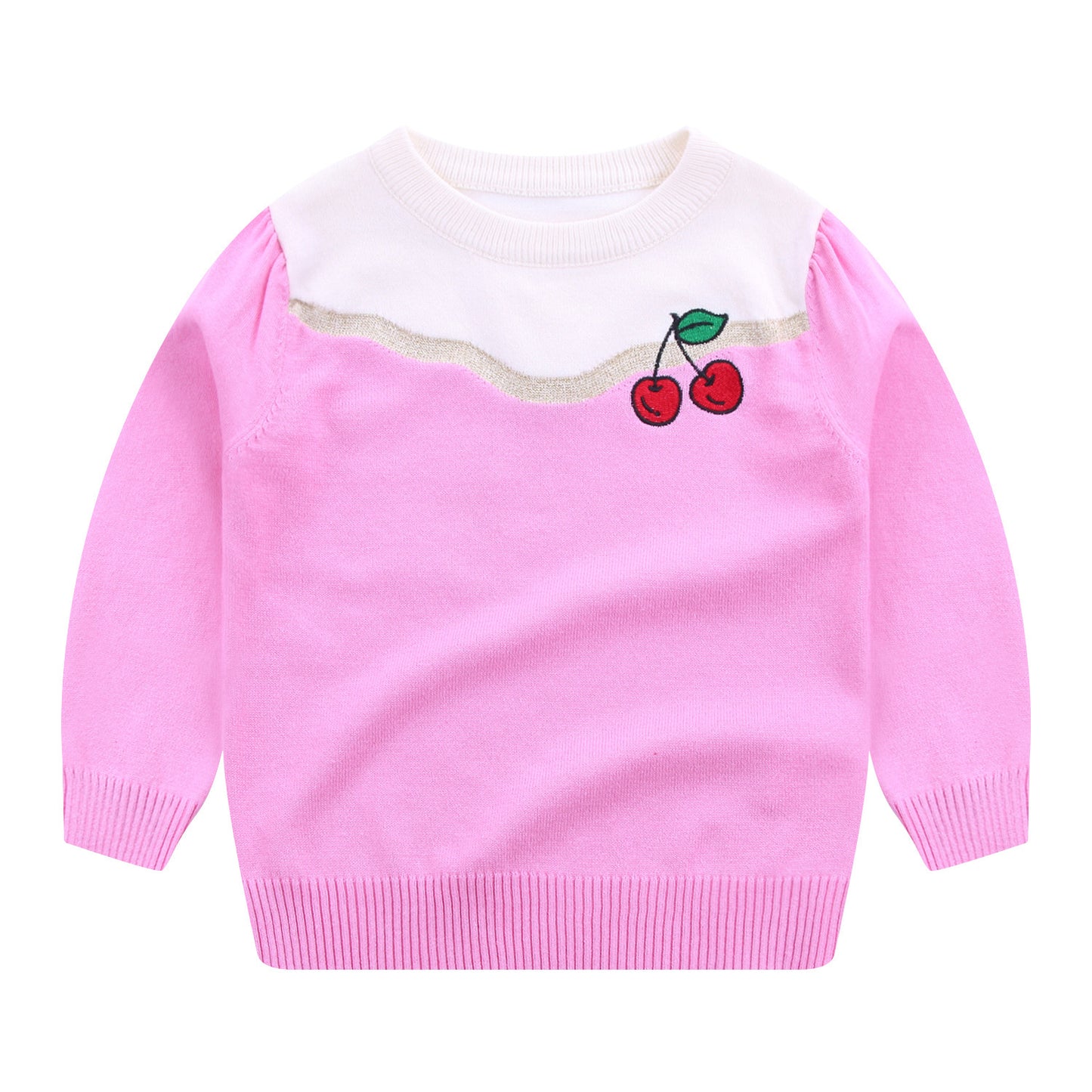 Children's embroidery knitted sweater