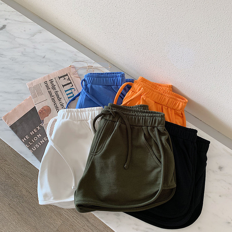 Pantalon chaud décontracté taille haute sauvage de couleur unie