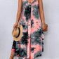 Stylish Summer Casual Loose Sleeveless V-Neck 3D Digital Print Slip Dress