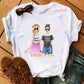 T-shirt ample à manches courtes et col rond pour femme