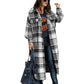 Women's Fashion Long-sleeved Loose Plaid Shirt