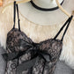 Lace Camisole With Slim Eyelashes And Beautiful Back