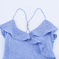 Fashion Laminated Decoration Sling Women's Dress
