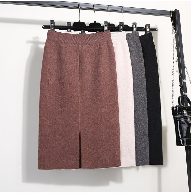Jupe en tricot taille haute