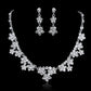 Bridal accessories wholesale, bridal three sets necklace, European and American wedding accessories, wedding jewelry set wholesale