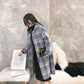Loose thick knitted sweater coat
