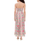 Decorative Beads Sling Positioning Print Holiday Dress