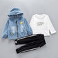 Ensemble trois pièces en denim pour enfants