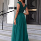 Women's Contrast Color Sequined Mesh Cloth Cover Formal Dress