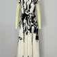 Ethnic Style Printed Small Stand-collar Button-front Long Dress