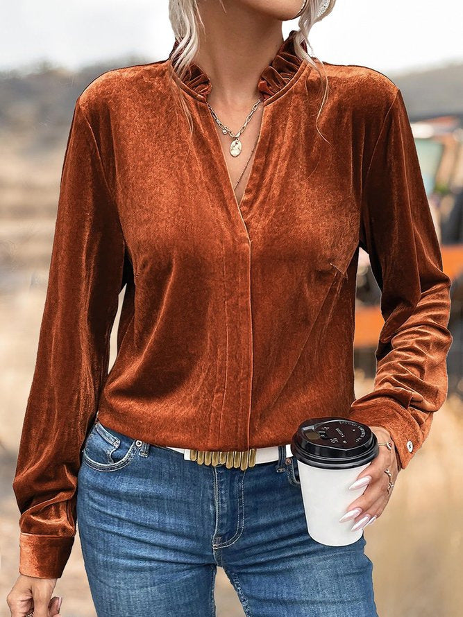 Chemise à col montant pour femme