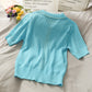 Hong Kong Style Polo Collar Single-breasted Golden Dot Slim Top Women