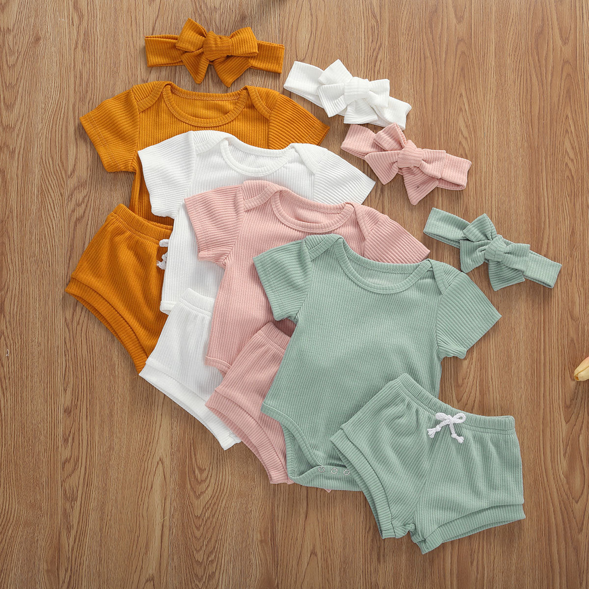 Multicolor anti-stripe two-piece set