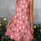 Womens Loose-Fitting Sleeveless Printed Dress
