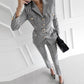 Women's two-piece plaid suit